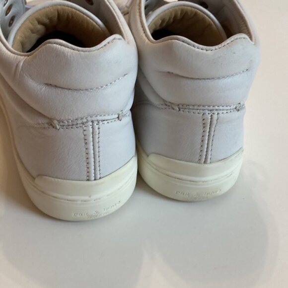 Rag & Bone White High Top Leather Sneakers Size 37  Designer Shoes - Picture 6 of 12